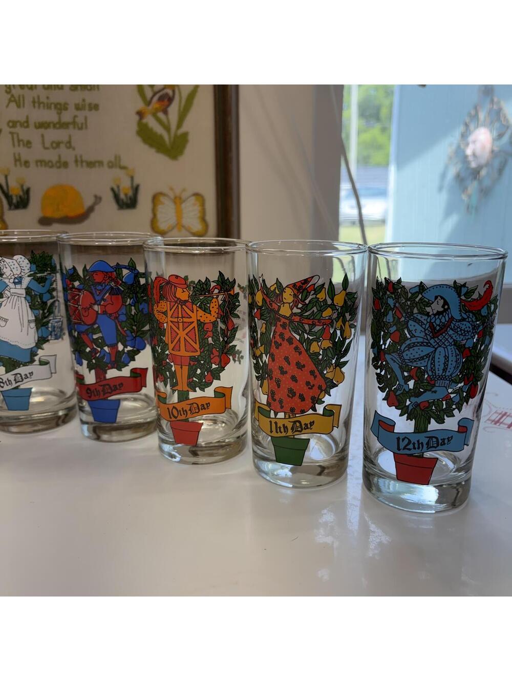 12 days of Christmas Indiana glass set vintage 60s - Picture 6 of 8